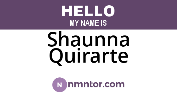 Shaunna Quirarte