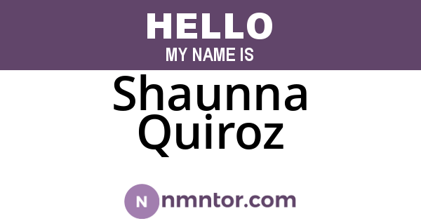 Shaunna Quiroz