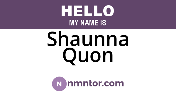 Shaunna Quon
