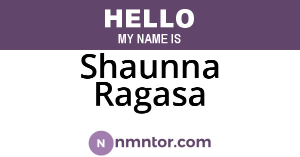 Shaunna Ragasa