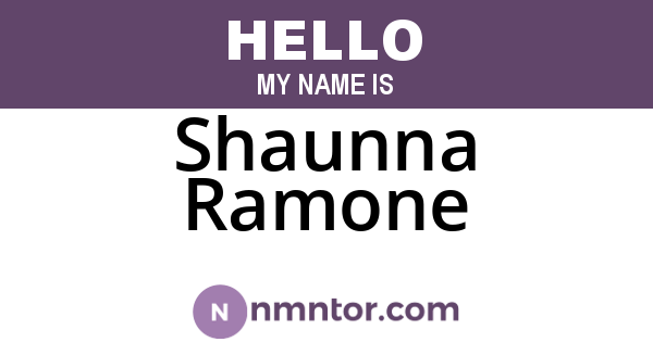 Shaunna Ramone
