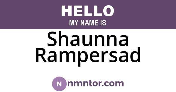 Shaunna Rampersad
