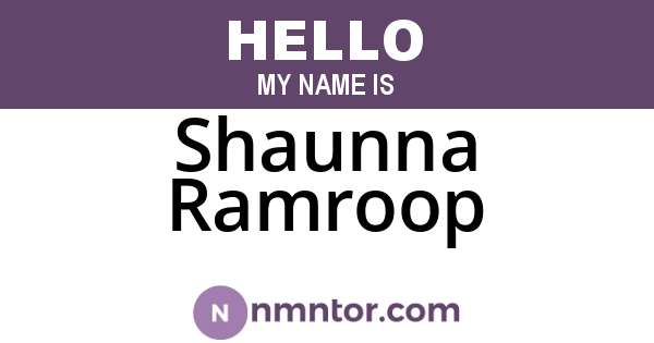 Shaunna Ramroop