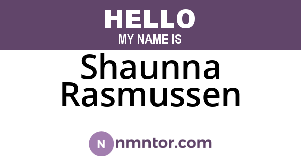 Shaunna Rasmussen
