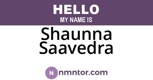 Shaunna Saavedra