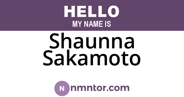 Shaunna Sakamoto