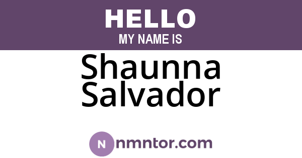 Shaunna Salvador