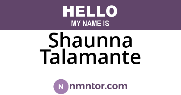 Shaunna Talamante