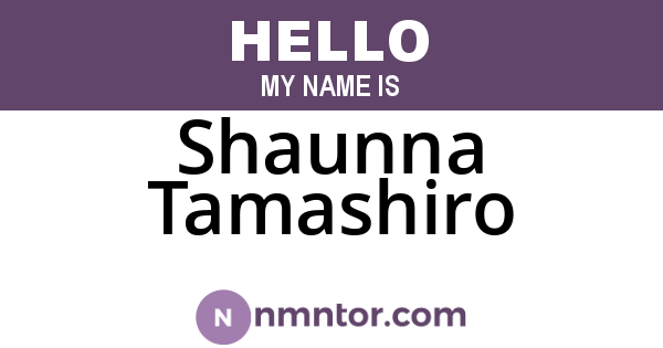 Shaunna Tamashiro