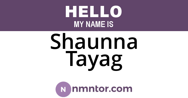 Shaunna Tayag