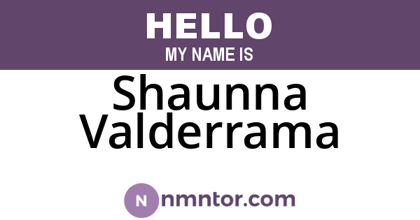 Shaunna Valderrama