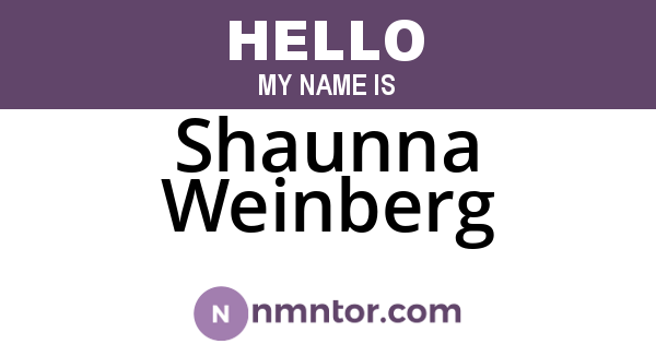 Shaunna Weinberg
