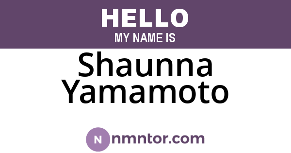 Shaunna Yamamoto