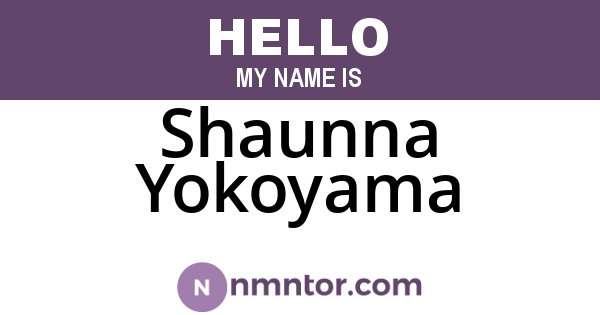 Shaunna Yokoyama
