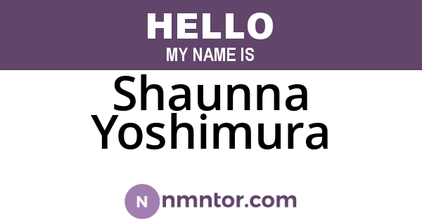 Shaunna Yoshimura
