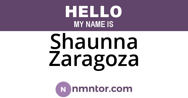 Shaunna Zaragoza