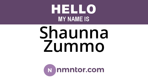 Shaunna Zummo