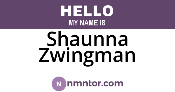 Shaunna Zwingman