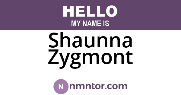 Shaunna Zygmont