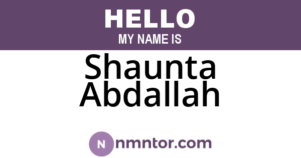 Shaunta Abdallah