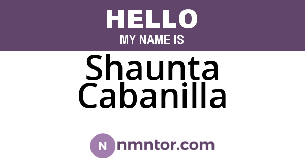 Shaunta Cabanilla