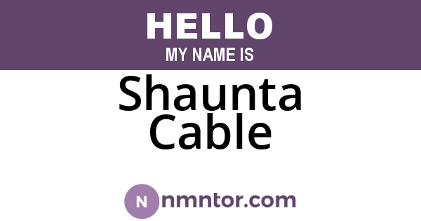 Shaunta Cable