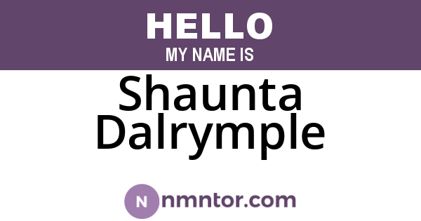 Shaunta Dalrymple