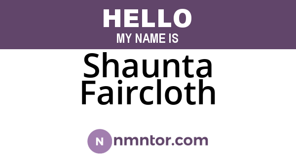 Shaunta Faircloth
