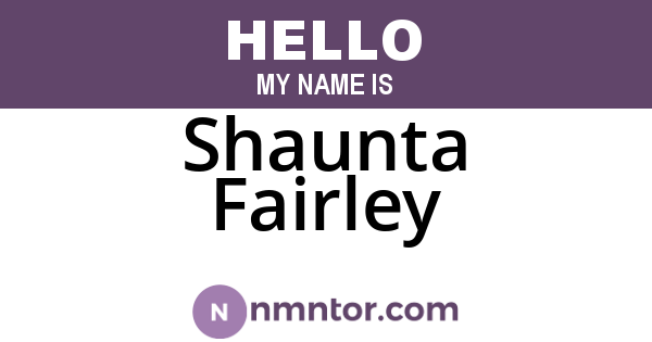 Shaunta Fairley