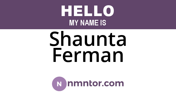 Shaunta Ferman