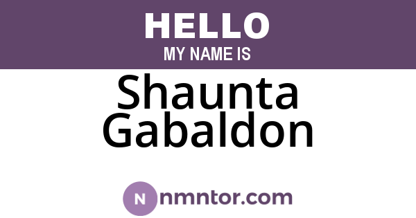 Shaunta Gabaldon