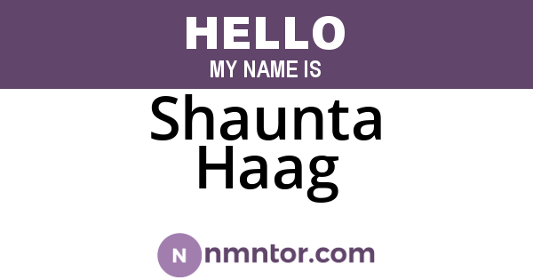 Shaunta Haag