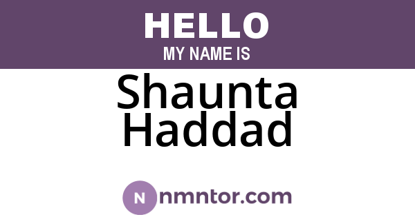 Shaunta Haddad