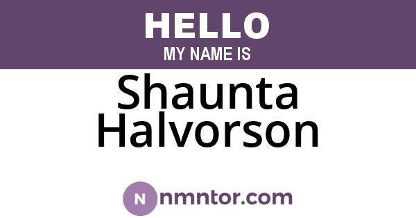 Shaunta Halvorson