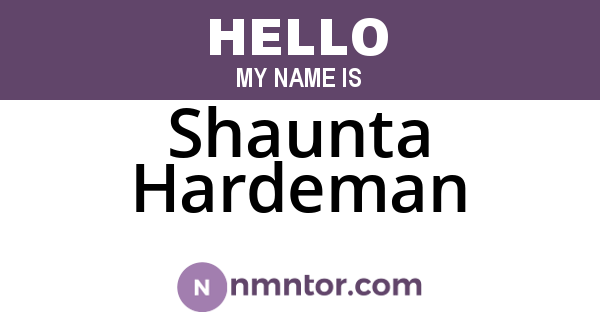 Shaunta Hardeman