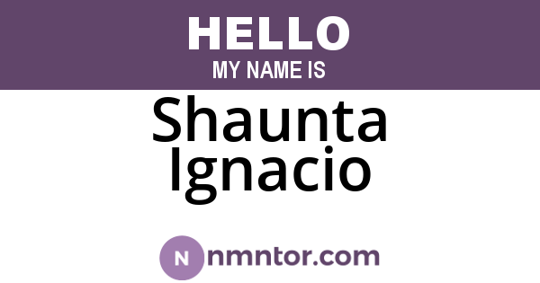 Shaunta Ignacio
