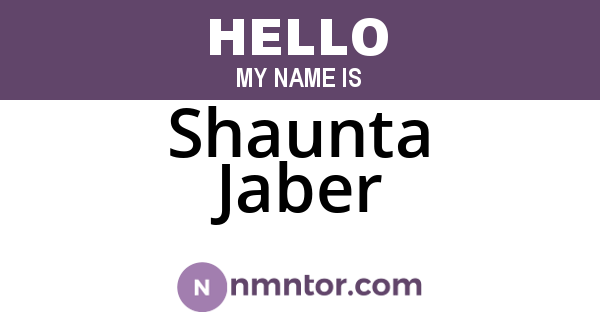 Shaunta Jaber