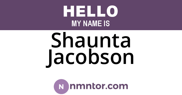 Shaunta Jacobson