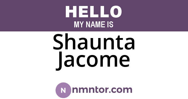 Shaunta Jacome