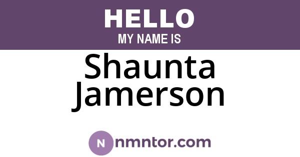 Shaunta Jamerson