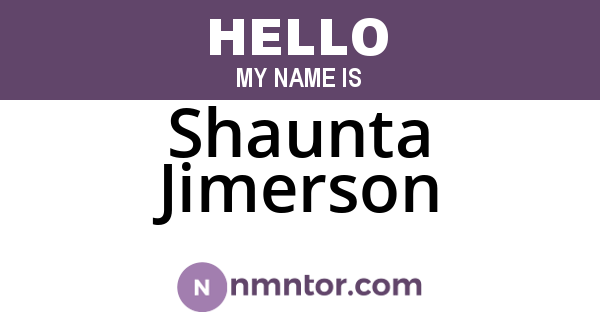 Shaunta Jimerson