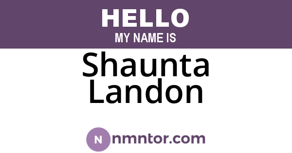 Shaunta Landon