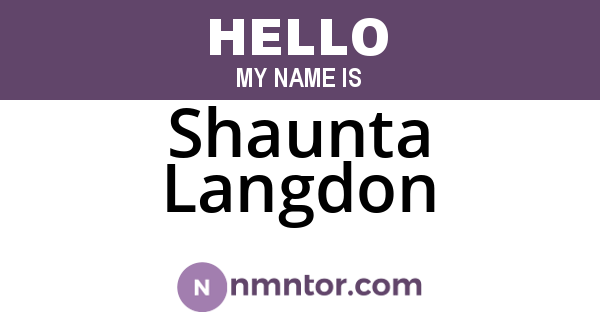 Shaunta Langdon