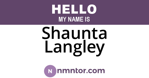 Shaunta Langley
