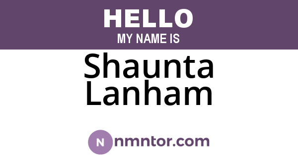 Shaunta Lanham
