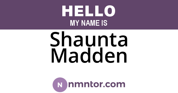 Shaunta Madden