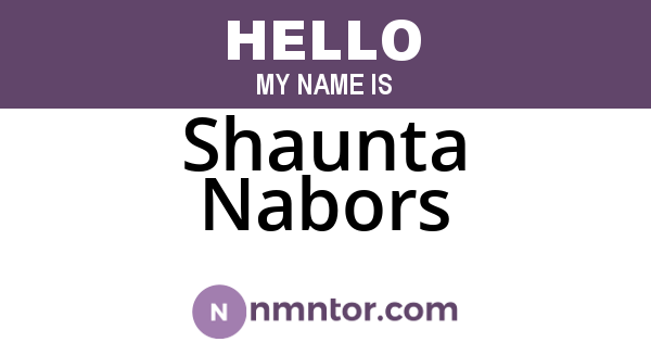 Shaunta Nabors
