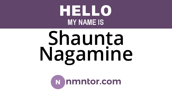 Shaunta Nagamine