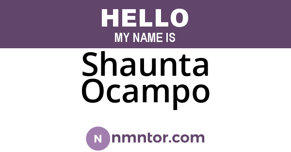 Shaunta Ocampo