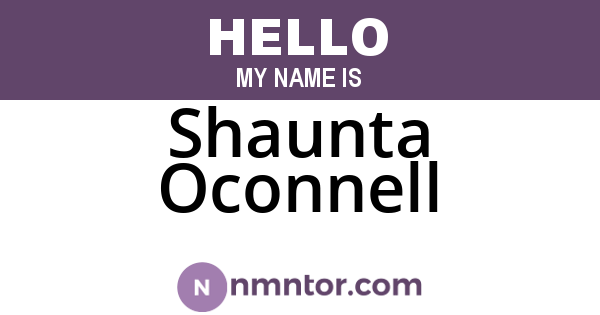 Shaunta Oconnell